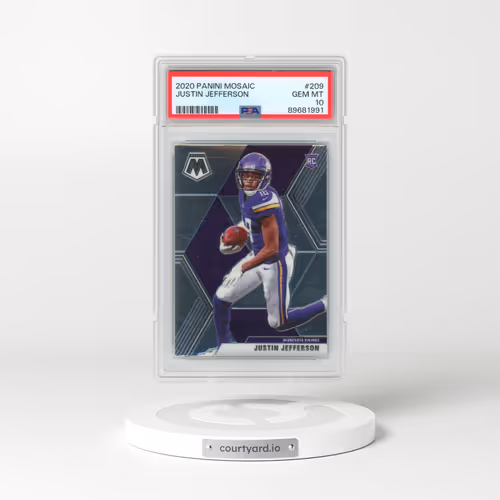 2020 Panini Mosaic #209 Justin Jefferson (PSA 10 GEM MINT)