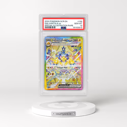 2024 Pokémon Scr EN-Stellar Crown #168 Galvantula EX - Holo Special Illustration Rare (PSA 10 GEM MINT)