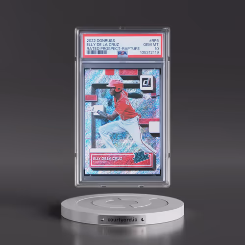 2022 Panini Donruss Rated Prospect #RP6 Elly de La Cruz - Rapture (PSA 10 GEM MINT)