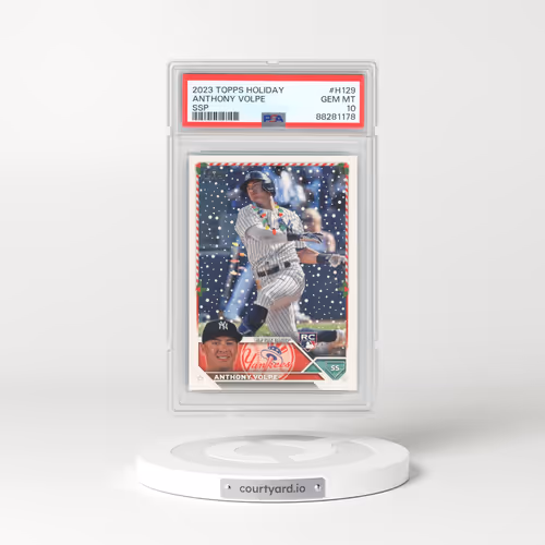 2023 Topps Holiday #H129 Anthony Volpe - Ssp (PSA 10 GEM MINT)