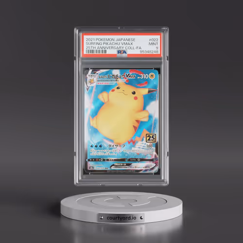 2021 Pokémon 25th Anniversary Collection #022 Surfing Pikachu Vmax - Full Art (PSA 9 MINT)