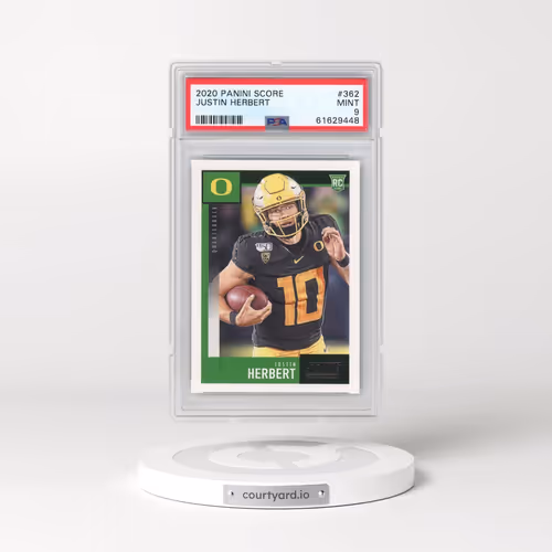 2020 Panini Score #362 Justin Herbert (PSA 9 MINT)