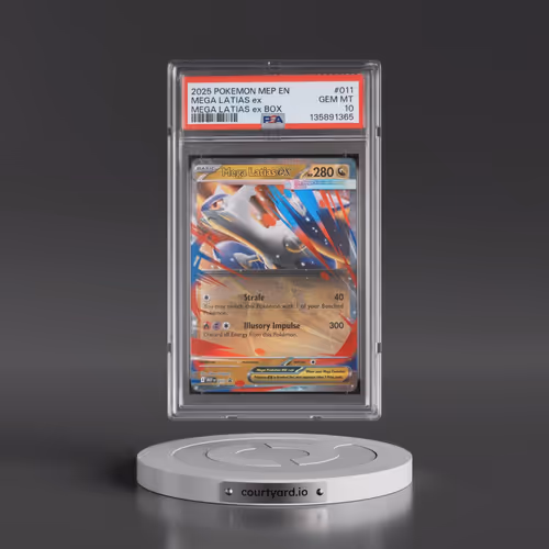 2025 Pokémon Mep EN-Me Black Star Promo #011 Mega Latias EX - Holo Mega Latias EX Box (PSA 10 GEM MI