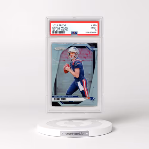 2024 Panini Prizm #329 Drake Maye - Silver Prizm (PSA 9 MINT)