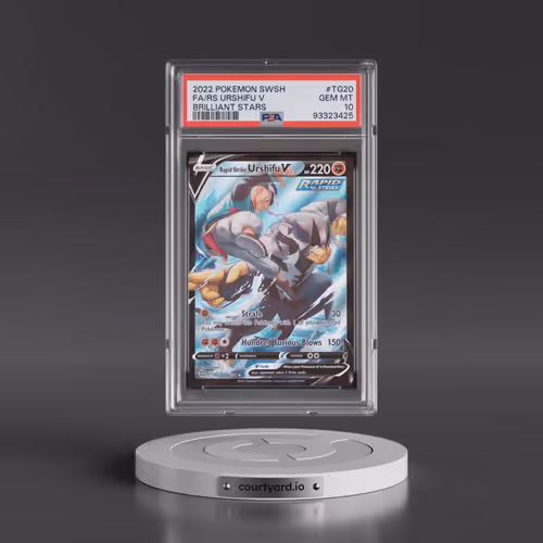 2022 Pokémon Sword & Shield Brilliant Stars #TG20 Rapid Strike Urshifu V - Holo Full Art (PSA 10 GEM