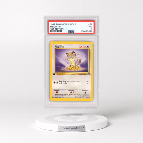 1999 Pokémon Jungle #56 Meowth - 1st Edition (PSA 7 NM)