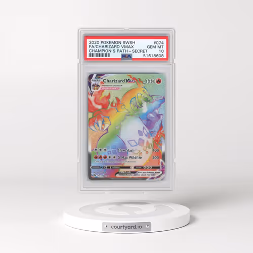 2020 Pokémon Sword & Shield Champion's Path #074 Charizard Vmax - Full Art Secret (PSA 10 GEM MINT)