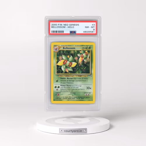 2000 Pokémon Neo Genesis #3 Bellossom - Holo (PSA 8 NM-MT)