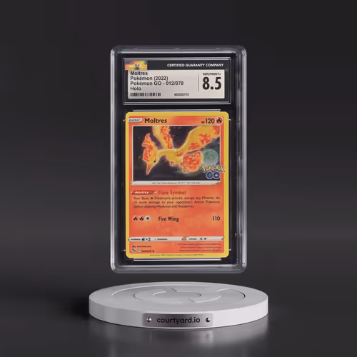 2022 Pokémon GO #012/078 Moltres - Holo (CGC 8.5 NM-MT+)