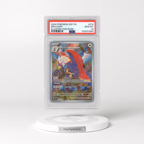 2024 Pokémon Ssp EN-Surging Sparks #214 Braviary - Illustration Rare (PSA 10 GEM MINT)