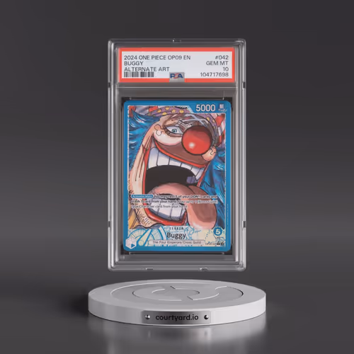 2024 One Piece OP09-Emperors in the New World #042 Buggy - Alternate Art (PSA 10 GEM MINT)