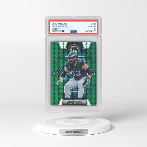 2023 Panini Mosaic #196 Jason Kelce - Green (PSA 10 GEM MINT)
