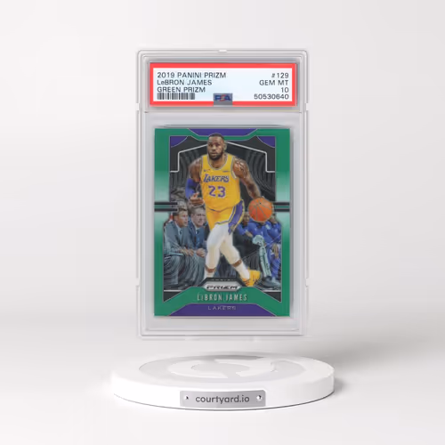 2019 Panini Prizm #129 LeBron James - Green Prizm (PSA 10 GEM MINT)