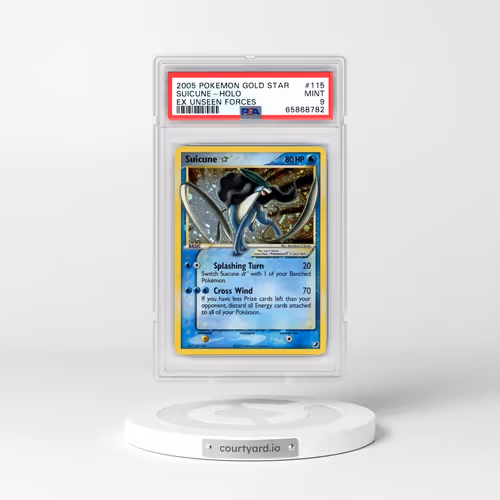 2005 Pokémon EX Unseen Forces #115 Suicune - Holo Gold Star (PSA 9 MINT)