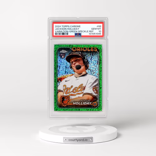 2024 Topps Chrome #88 Jackson Holliday - Variation-Green Speckle Refractor (PSA 10 GEM MINT)
