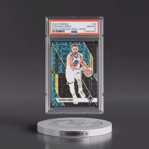2023 Panini Phoenix Fade to Black #22 Stephen Curry - Teal Lazer (PSA 10 GEM MINT)