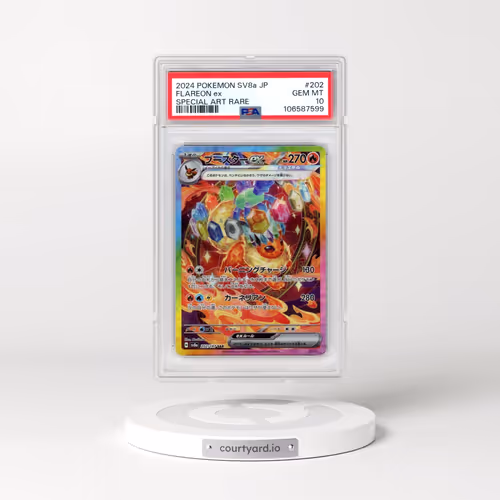 2024 Pokémon Sv8a-Terastal Fest EX #202 Flareon EX - Holo Special Art Rare (PSA 10 GEM MINT)