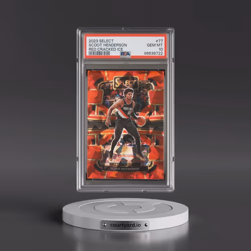 2023 Panini Select #77 Scoot Henderson - Red Cracked Ice (PSA 10 GEM MINT)