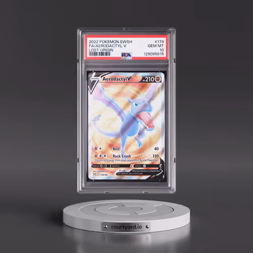 2022 Pokémon Sword & Shield Lost Origin #179 Aerodactyl V - Holo Full Art (PSA 10 GEM MINT)
