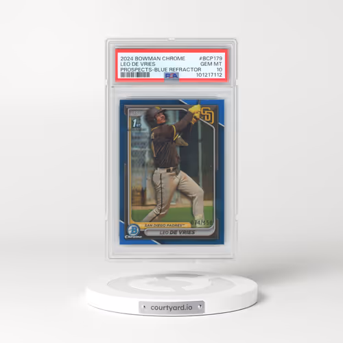 2024 Bowman Chrome Prospects #BCP179 Leo de Vries - Blue Refractor (PSA 10 GEM MINT)