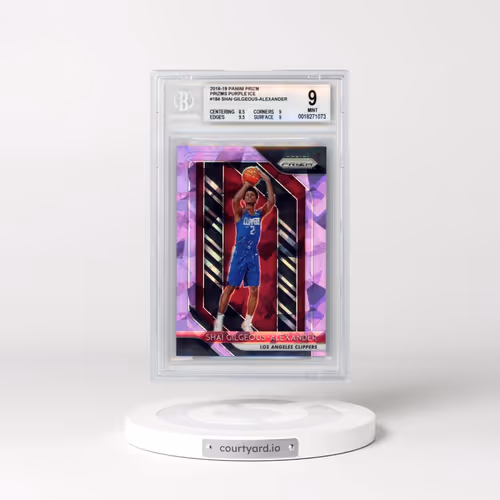 2018 Panini Prizm #184 Shai Gilgeous-Alexander - Purple Ice (BGS 9 MINT)