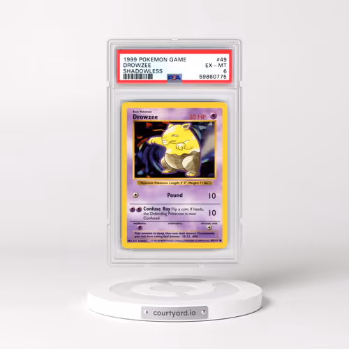 1999 Pokémon Game #49 Drowzee - Shadowless (PSA 6 EX-MT)