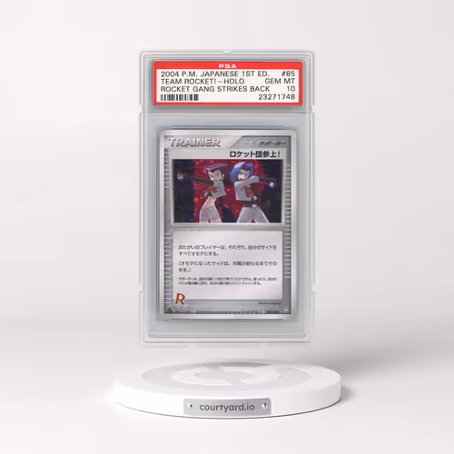 2004 Pokémon Rocket Gang Strikes Back #085 Team Rocket! - 1st Edition Holo (PSA 10 GEM MINT)