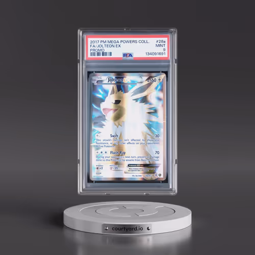 2017 Pokémon Mega Powers Collection Promo #28a Jolteon EX - Holo Full Art (PSA 9 MINT)