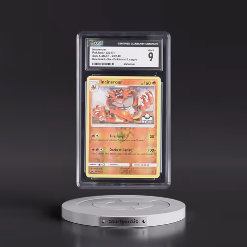 2017 Sun & Moon #26/149 Incineroar - Reverse Holo Pokémon League (CGC 9 MINT)