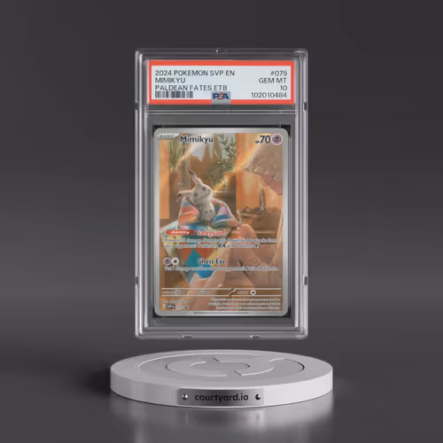 2024 Pokémon Svp EN-SV Black Star Promo #075 Mimikyu - Paldean Fates Elite Trainer Box (PSA 10 GEM M