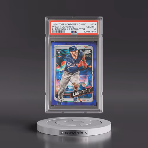 2024 Topps Chrome Cosmic #139 Wyatt Langford - Purple Nebula Refractor (PSA 10 GEM MINT)