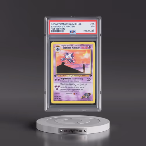 2000 Pokémon Gym Challenge #55 Sabrina's Haunter - 1st Edition (PSA 7 NM)