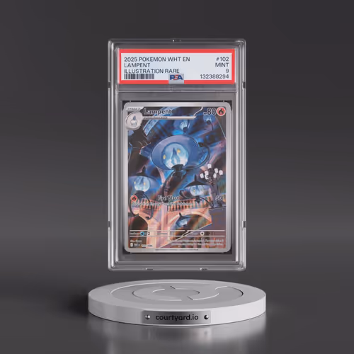 2025 Pokémon Wht EN-White Flare #102 Lampent - Illustration Rare (PSA 9 MINT)