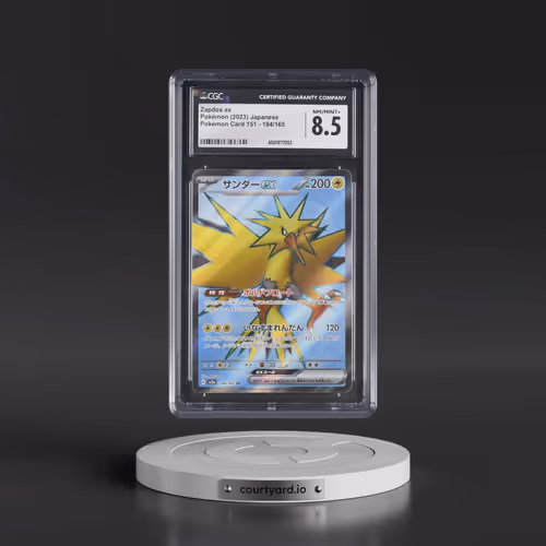 2023 Pokémon Card 151 #194/165 Zapdos ex - Super Rare Holo (CGC 8.5 NM-MT+)