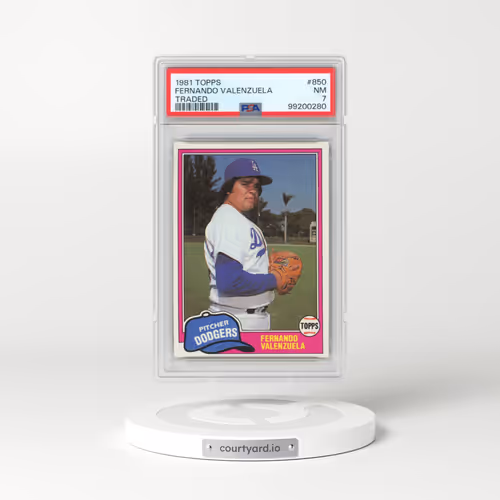 1981 Topps #850 Fernando Valenzuela - Traded (PSA 7 NM)