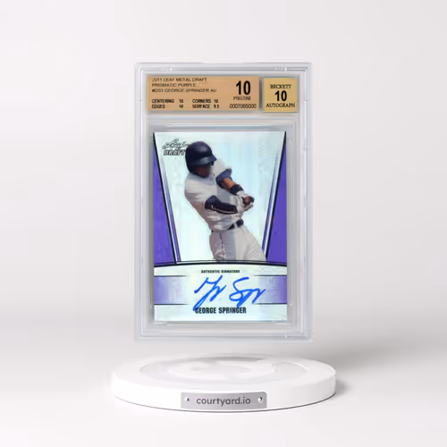 2011 Leaf Metal Draft Prismatic Purple #GS1 George Springer (BGS 10 PRISTINE)