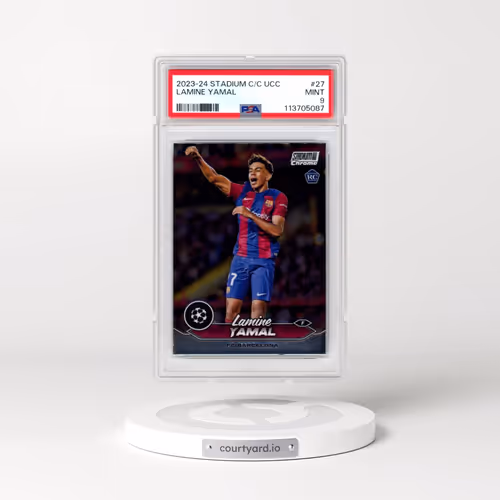2023-24 Topps Stadium Club Chrome UEFA Club Competitions #27 Lamine Yamal (PSA 9 MINT)