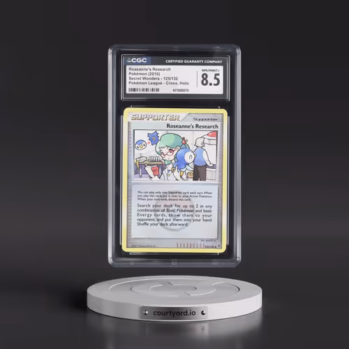 2007 Secret Wonders #125/132 Roseanne's Research - Crosshatch Holo (Cross. Holo) Pokémon League (CGC