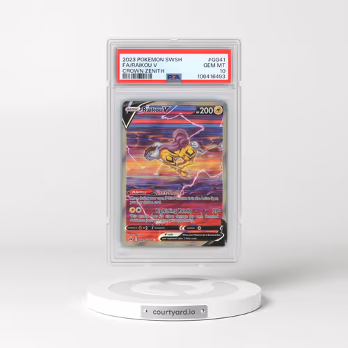 2023 Pokémon Sword and Shield Crown Zenith #GG41 Raikou V - Holo Full Art (PSA 10 GEM MINT)