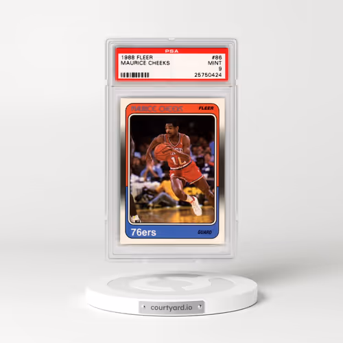 1988 Fleer #86 Maurice Cheeks (PSA 9 MINT)