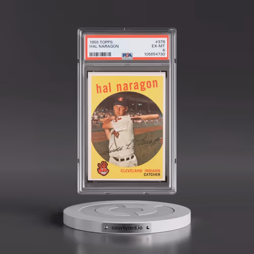 1959 Topps #376 Hal Naragon (PSA 6 EX-MT)