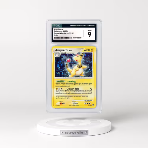 2007 Secret Wonders #1 Ampharos - Holo (CGC 9 MINT)