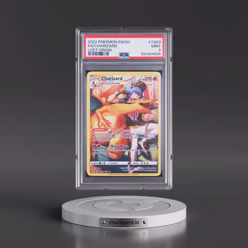 2022 Pokémon Sword & Shield Lost Origin #TG03 Charizard - Full Art (PSA 9 MINT)