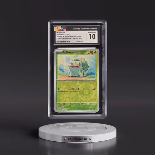 2023 Scarlet & Violet 151 - MEW EN #001/165 Bulbasaur - Costco Exclusive 5-Pack Tin (CGC 10 GEM MINT
