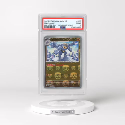 2023 Pokémon Sv2a-Pokemon 151 #068 Machamp - Reverse Holo Master Ball (PSA 9 MINT)