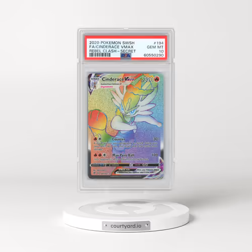 2020 Pokémon Sword & Shield Rebel Clash #194 Cinderace Vmax - Full Art Secret (PSA 10 GEM MINT)