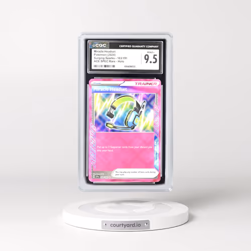 2024 Surging Sparks - SSP EN #183/191 Miracle Headset - ACE SPEC Rare Holo (CGC 9.5 MINT+)