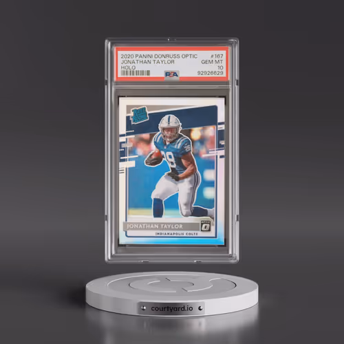 2020 Panini Donruss Optic #167 Jonathan Taylor - Holo (PSA 10 GEM MINT)