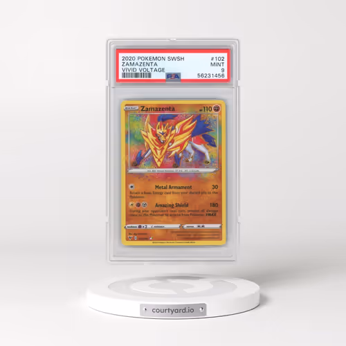 2020 Pokémon Sword & Shield Vivid Voltage #102 Zamazenta (PSA 9 MINT)