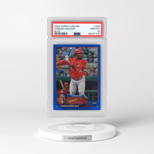 2023 Topps Chrome #209 Jordan Walker - Blue Refractor (PSA 10 GEM MINT)